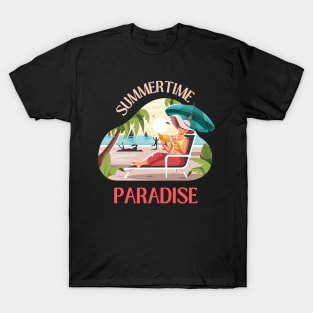 Hello summer Beach summertime Adventure travel lover palm tree sun T-Shirt